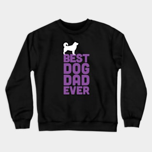 Best Malamute Dog Dad Ever - Purple Dog Lover Gift Crewneck Sweatshirt